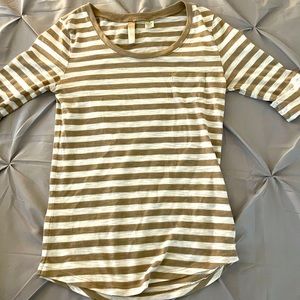 BP Tan and White Striped Top